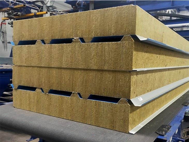 Fire Resistance Rock Wool Mineral Wool Sandwich Panel For Roof