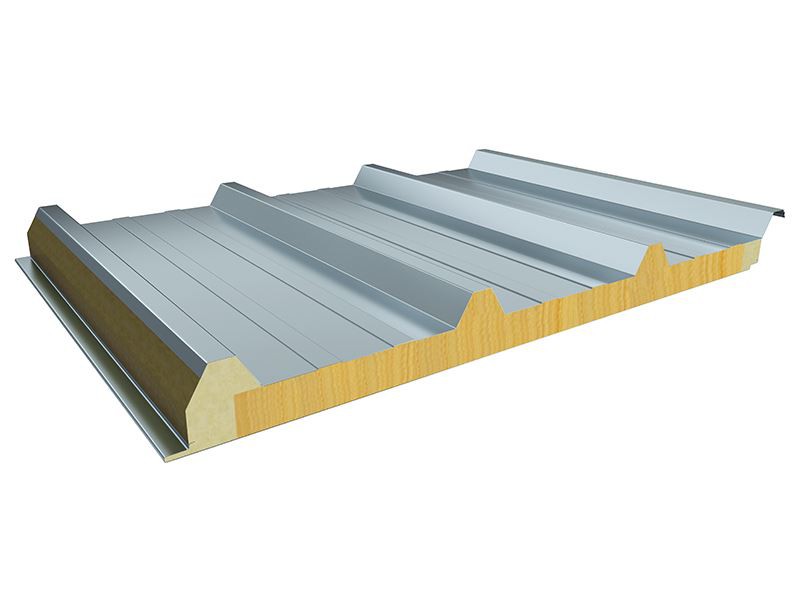 Fire Resistance Rock Wool Mineral Wool Sandwich Panel For Roof
